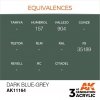 AK Interactive AK11164 DARK BLUE-GREY – STANDARD 17ml